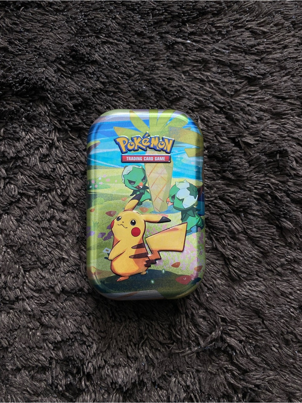 Pokemon Pikachu Metal Tin Case - Yellow Green Blue